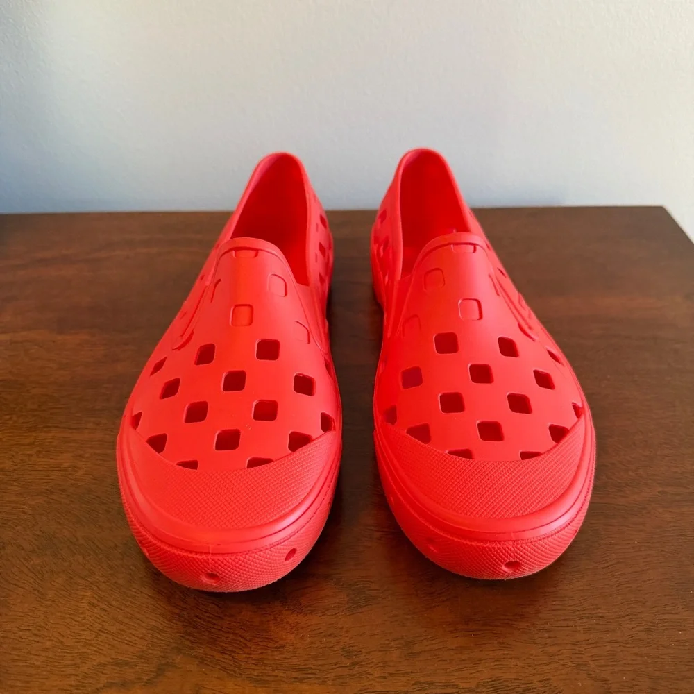 Vans Men’s Slip-On Perforated Boat Shoes in Red